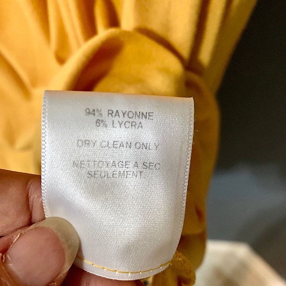 Mid-length gold/mustard dress. - Picture 4 of 4